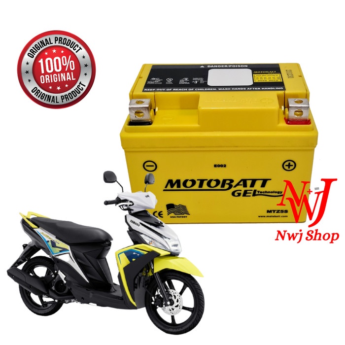 Aki Motor Yamaha Mio M3, Mio J, Mio Soul Motobatt Mtz5S