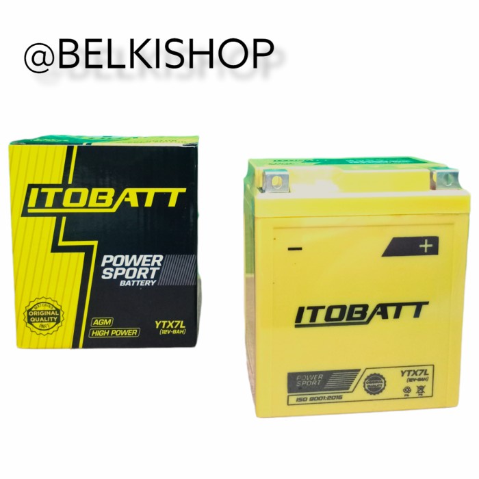 Aki Vespa Lx 150 Itobatt Gel Ytx7L-Bs 12V 8Ah
