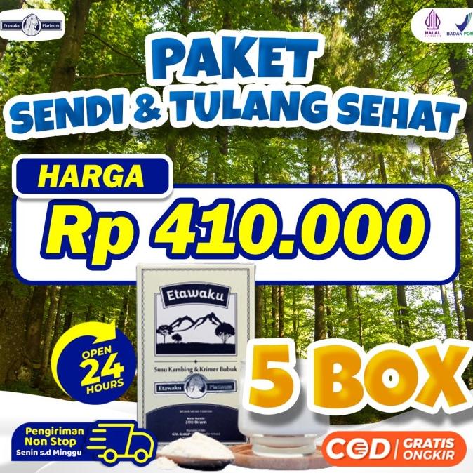 

Paket 5 Etawaku Platinum - Susu Kambing Etawa 100%, Krimer Rendah Gula