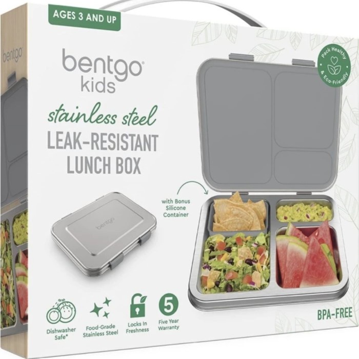 Best Seller Bentgo Kids Stainless Steel Leak-Resistant Lunch Box - Silver