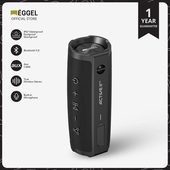 Eggel Active 2 Pro Waterproof Portable Bluetooth Speaker