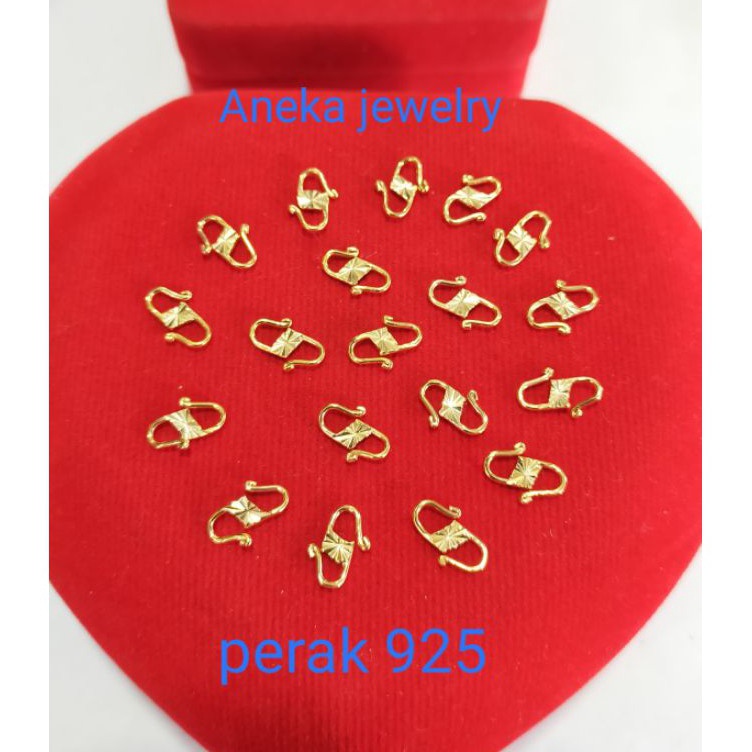 ↕Seller✪☍ ATSLM Kokot S, perak 925, silver dan gold, untuk kalung 2,3,4,5 gram, 25000/gram Y90 ➾Kiri