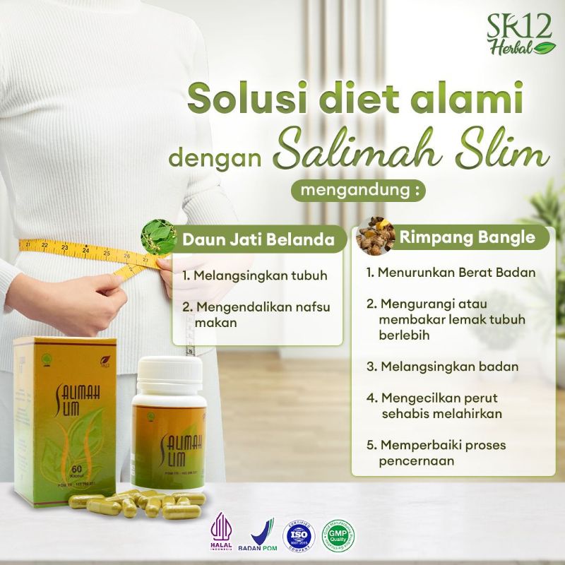 

Salimah Slim 60 Butir Kapsul Pelangsing Herbal Daun Jati Belanda Melancarkan Pencernaan Membantu Sembelit Herbal Alami