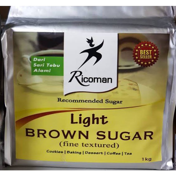 

Ready stock Light Brown Sugar Ricoman 1kg 39