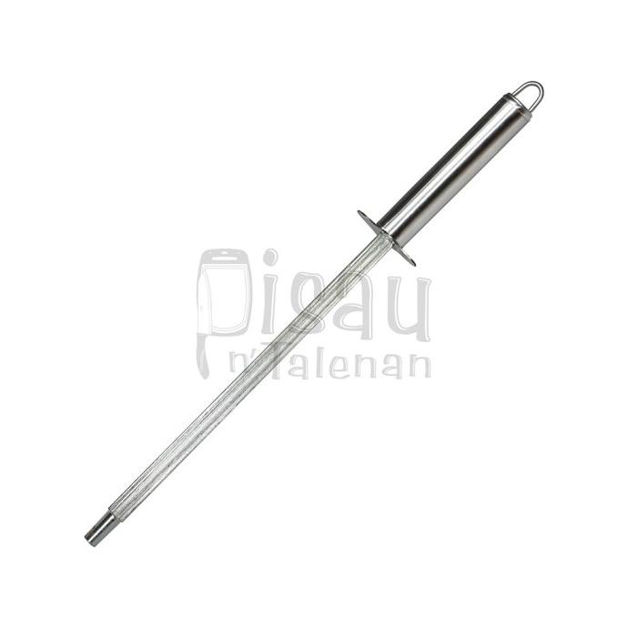 New Ideal Pengasah Pisau 8" (Sharpening Steel) [Gagang Stainless] Terbaik