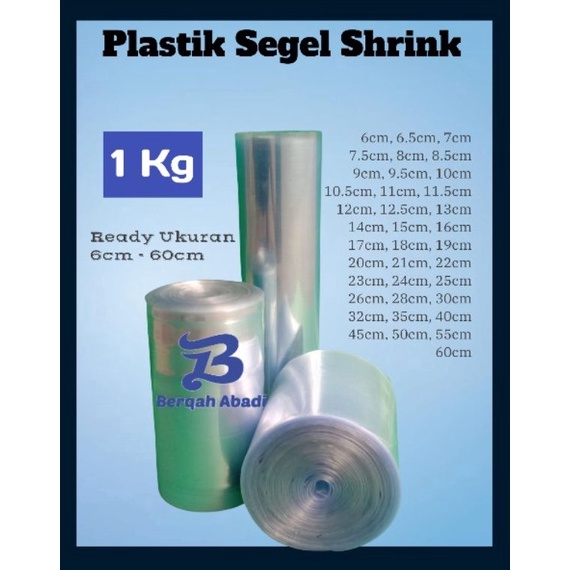 ➽BAl Plastik Shrink / Plastik Segel 6cm-60cm 1 kg. ❁ (Terkini)