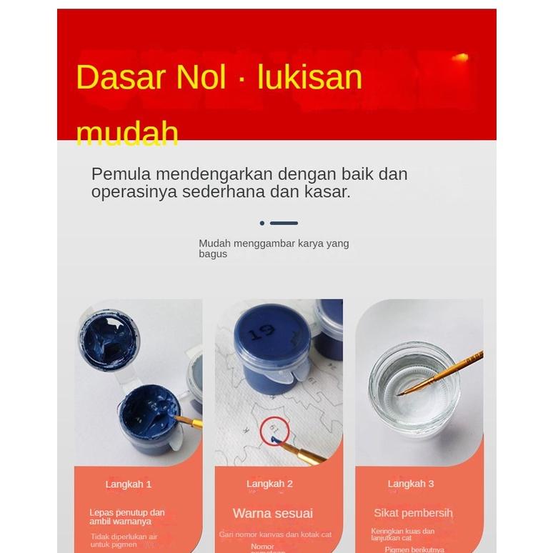 

8.8 [Little Star] 40 * 50Cm Paint By Number Diy Paint By Number Kit No Frame Grosir !!