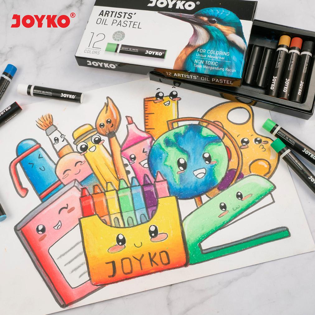 

8.8 Artists Oil Pastel Krayon Minyak Joyko Op-Art Warna Colors Grosir !!