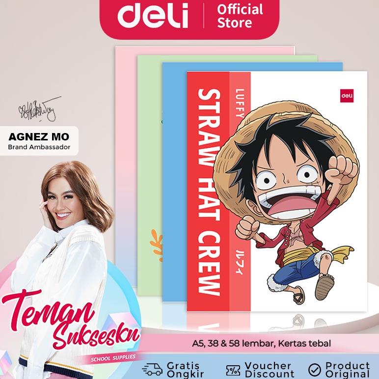 

8.8 Deli Sewing Notebook / Buku Tulis Sekolah A5 38 58 Lembar Isi 10 Cnb542 Grosir !!