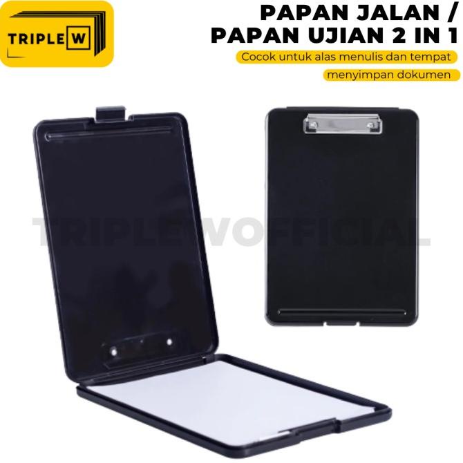 

Triple W 2 in 1 Clipboard + Storage Alas Papan Ujian Jalan Tulis Clip