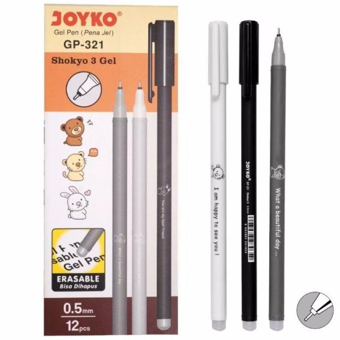 

/////] Pulpen Pena Bisa Hapus JOYKO Shokyo 3 Gel GP-321 Erasable Bolpen Pen
