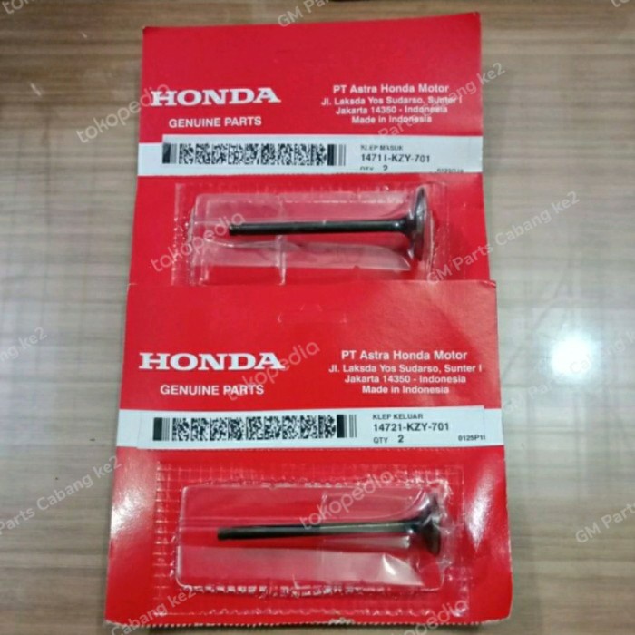 Klep In Ex 1 Set Vario 150 14711-Kzy-701/14721-Kzy-701 Original Ahm