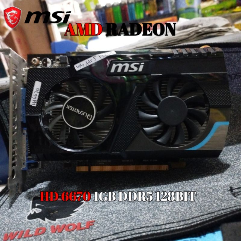 VGA DDR5 AMD MSI HD 6670 1GB DDR5 128BIT DI ATAS GT 210 710 630 730