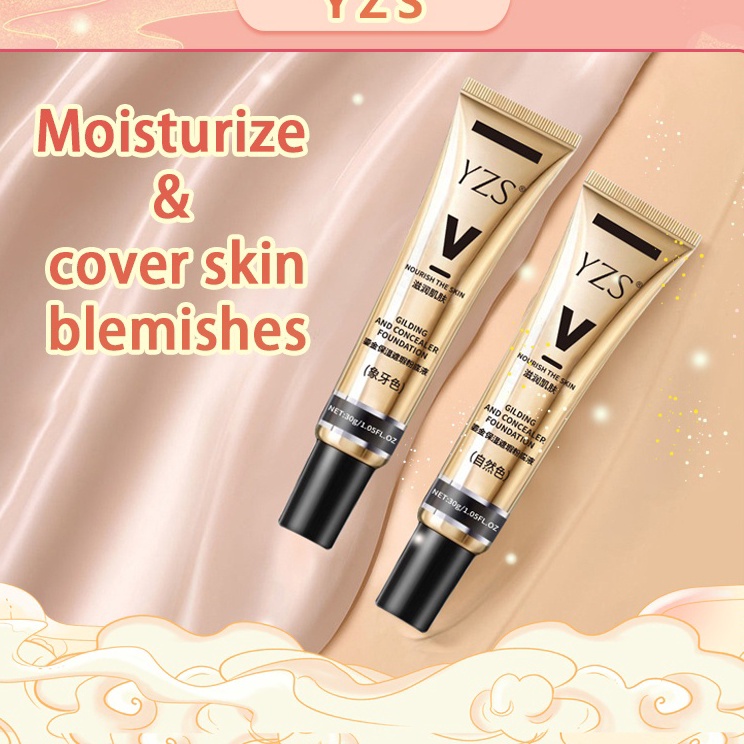 idx4X8j YZS Light Concealer Liquid Foundation Memperbaiki Concealer Makeup Kosmetik Isolated Cream M