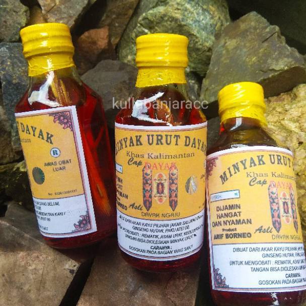 Top Design Minyak urut dayak khas kalimantan asli berhologram ukuran sedang