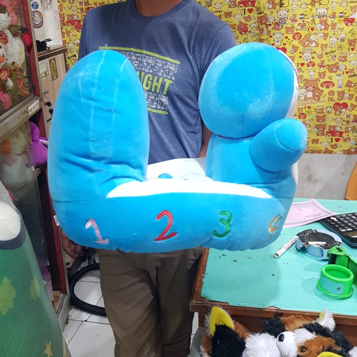 SOFA KURSI ANAK BABY BAYI BALITA BONEKA KARAKTER KARTUN DORAEMON BIRU