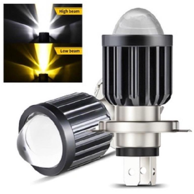Sparepart Lampu Led Depan Kaki 3 Soket H4 Ac/Dc Universal Motor/Mobil Vixion Scoopy Verza Klx Crf Ni