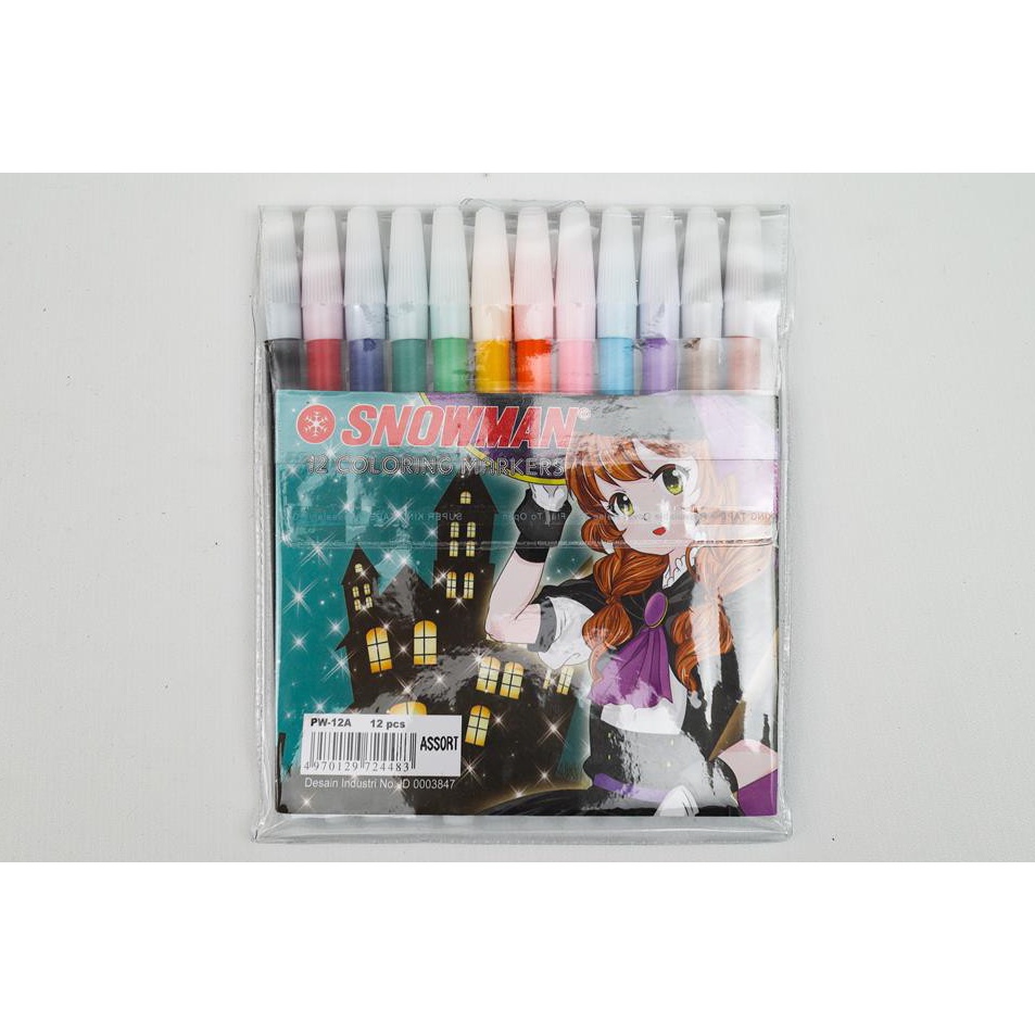 

[KODE 77] Spidol 12warna Snowman (12warna)
