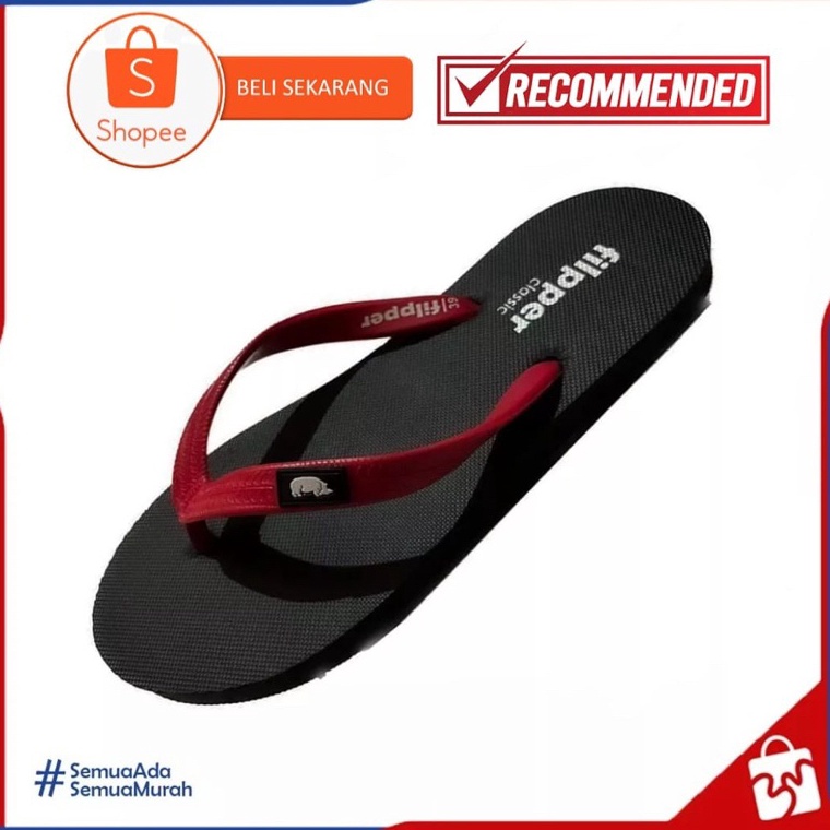 I8GEY Sandal Fipper Classic Merah Original - Sendal Jepit Flipper Pria Wanita Import vszpv