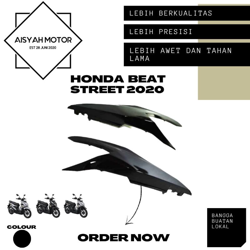 Bodi Honda Beat Street Deluxe Warna Hitam Tahun 2020