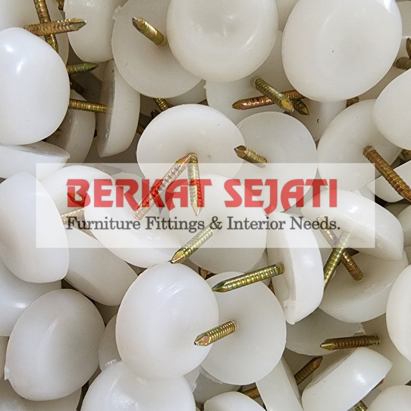 YDGH8093㊦ PUTIH (50 PCS) Paku Plastik Anti Slip Alas Kaki Bawah Meja Kursi Lemari Sofa Bangku Rotan 