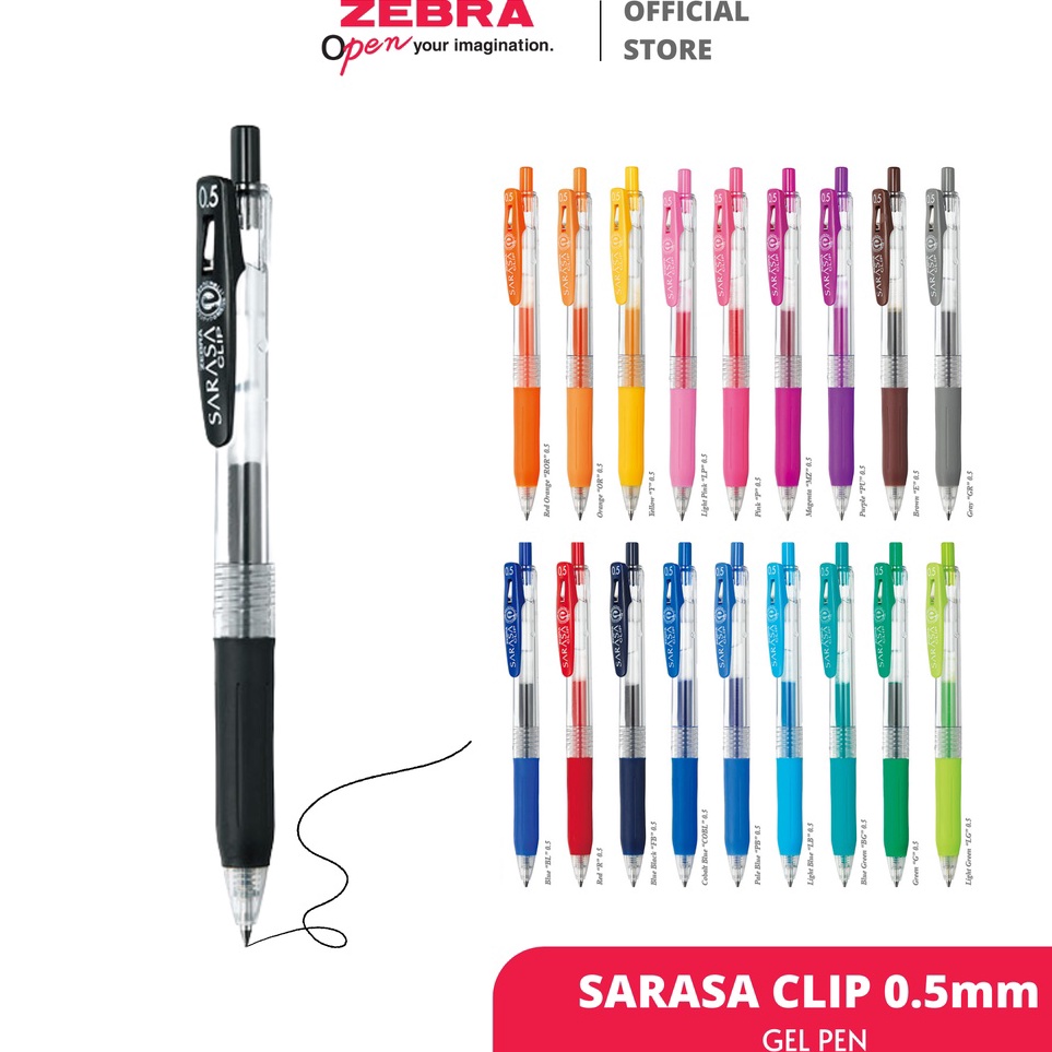 

[ SALE ] Zebra Gel Pen Pulpen Sarasa Clip 0.5mm