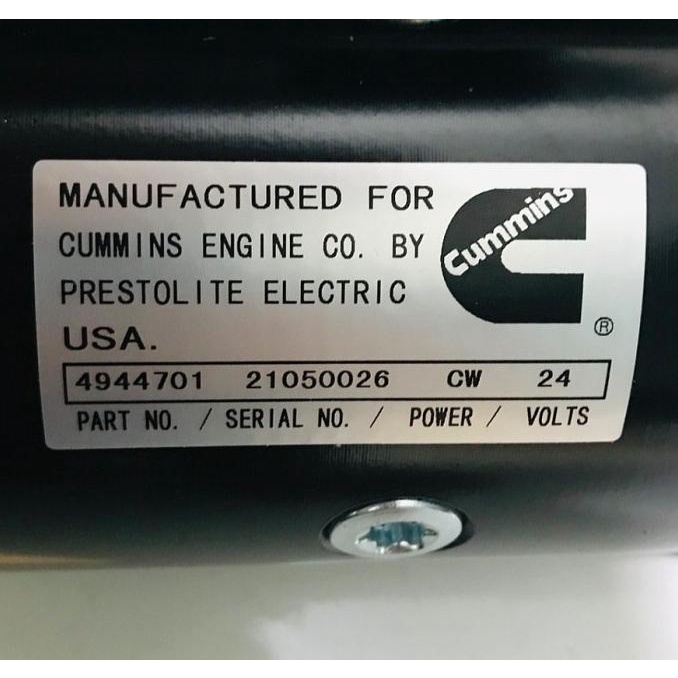 Dinamo Starter Motor 4Bt Cummins Pn 4944701