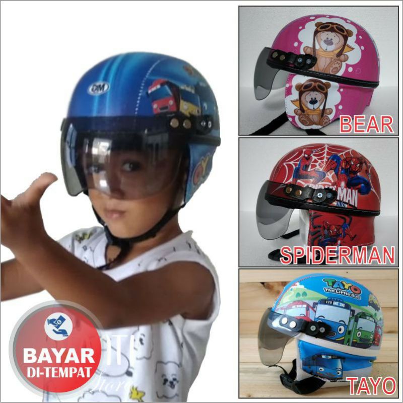 HELM ANAK RETRO CHIP SINCHAN SNI