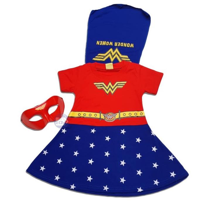 HM Baju Dress Kostum WONDER WOMAN kostum superhero anak perempuan