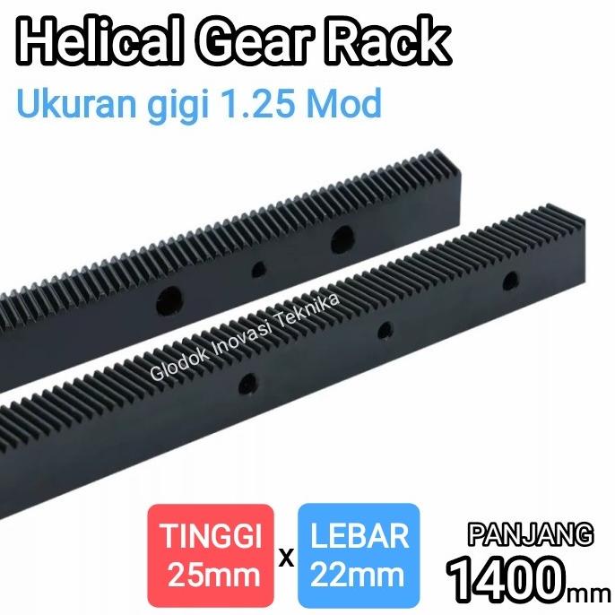batang rel guide helical gear rack pinion 1.25 CNC Router