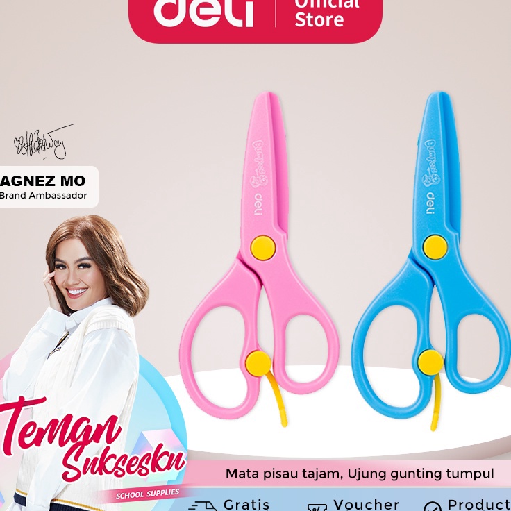 

JDWB1515㊦ Deli Gunting Anak Plastik Deli ED60402 tip tumpul untuk penggunaan yang aman desain trendi ED60402 ꕤ