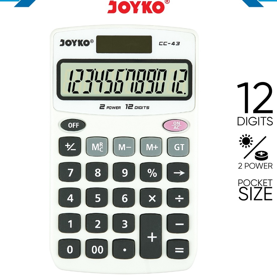 

➭Best Product✾ 0ISJQ Calculator Kalkulator Joyko CC-43 12 Digits T94 ☆Sale