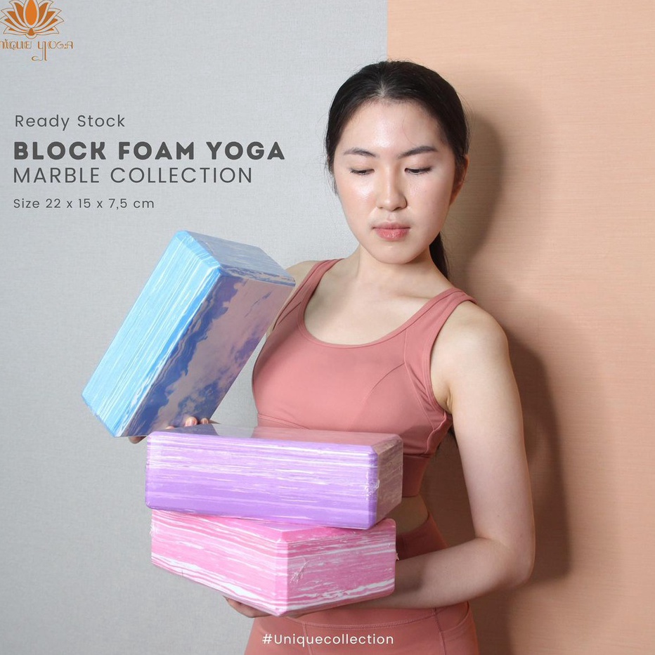 ✹Big Sale✭ RGBNT Yoga Block Murah / Block Foam Yoga / Block Yoga Corak Marble / Balok Yoga Murah / B