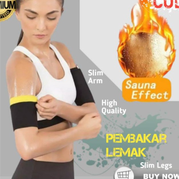 Terbaru!.. MANSET TANGAN PENDEK PENGECIL LENGAN HOT SHAPER DEKER TANGAN KORSET OLAHRAGA GYM ORIGINAL