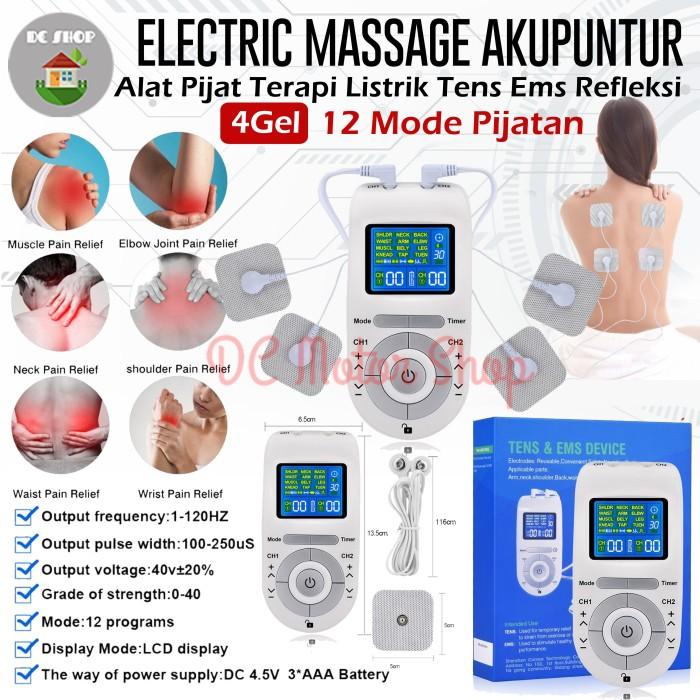 Alat Pijat Terapi Listrik Tens Ems Refleksi Akupuntur Electric Massage