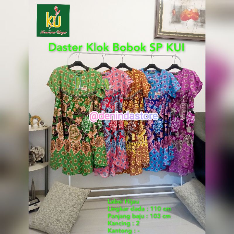 Daster Klok Bobok KUI / Daster Kencana Ungu / Label Hijau / Kencana Ungu Ori / Daster Klok / Kencana
