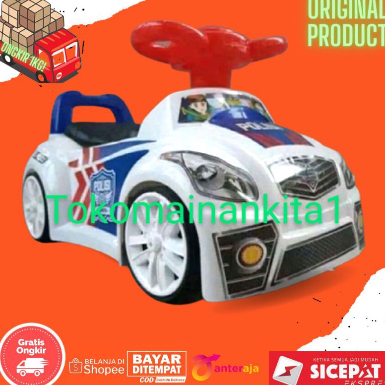 Rekomendasi!.. Mobil Polisi Dorong Mainan Anak Laki Perempuan Mobil Mobilan Dorong