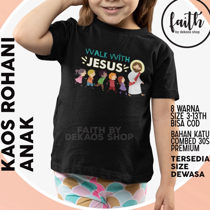 VIRAL. KAOS ROHANI ANAK / KAOS PASKAH ANAK / KAOS NATAL ANAK / KAOS ROHANI KRISTEN / KAOS JESUS / BA