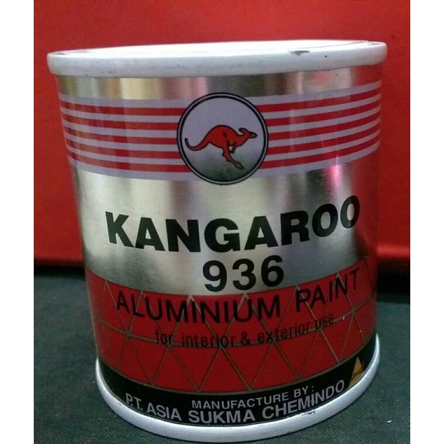 CAT WARNA SILVER ALUMINIUM KANGAROO 936 1 KG / CAT MINYAK BESI