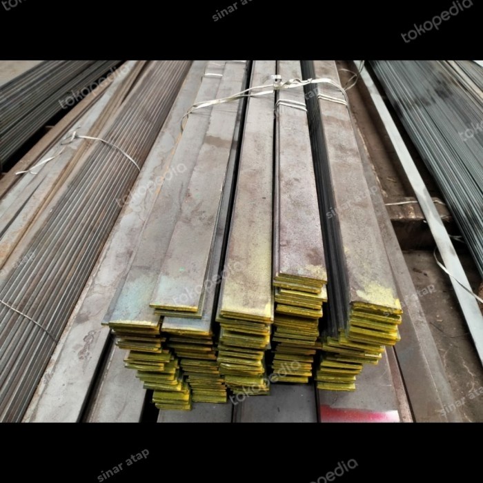Besi Plat Strip 5 x 38 x 2 Meter (Lebar 2.6 cm tebal 2 mm) panjang 2 M