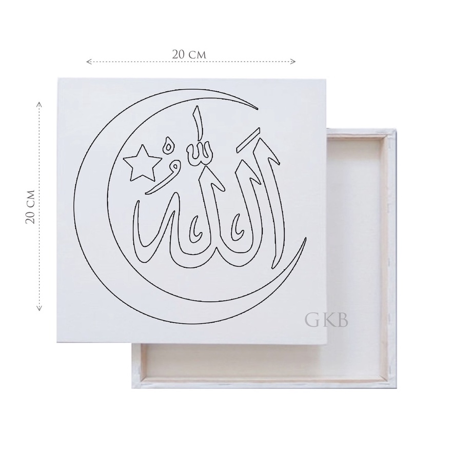 

✼Baru ZCCM9 KANVAS LUKIS SKETSA MEWARNAI 20x20 CM T72 ❈Ready