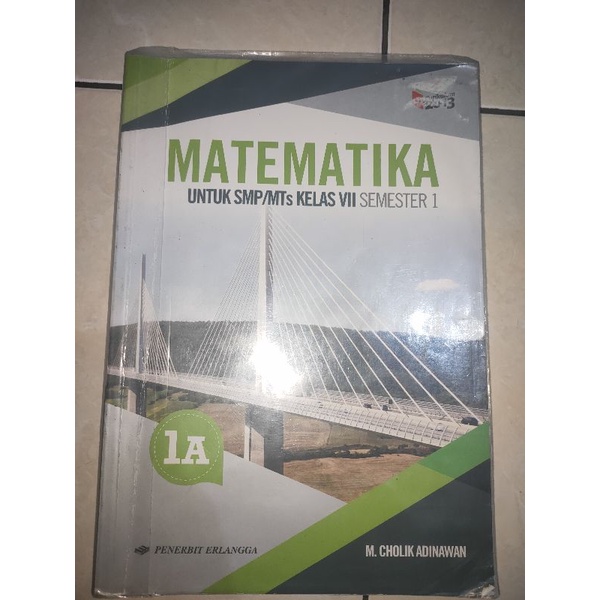 

buku matematika untuk smp mts kelas vii semester 1 / 1a penerbit erlangga