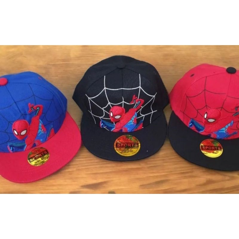Topi Anak Import Premium Karakter Spiderman Bordir