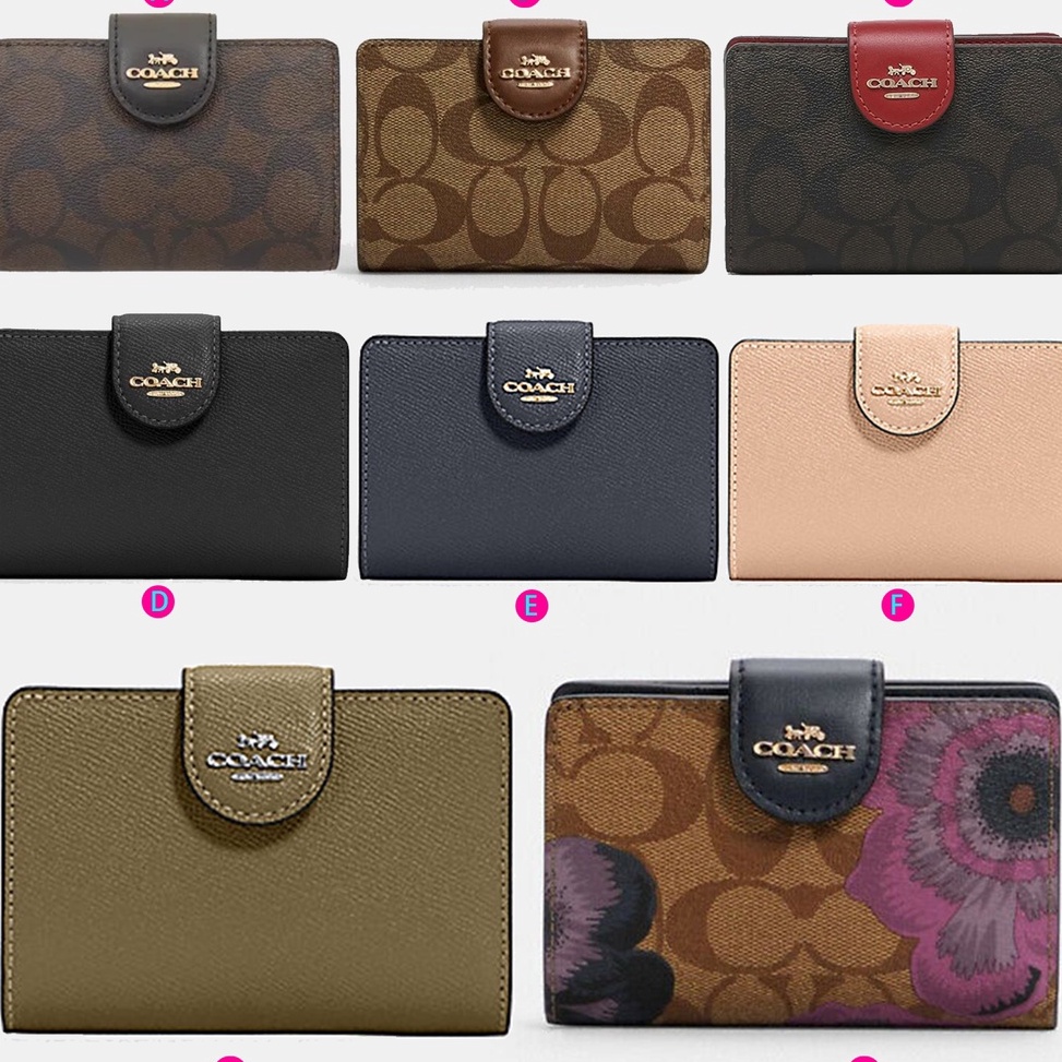 Recomended.. (SameDay Grab) C0082 C3452 C6390 COACH New Style MEDIUM CORNER ZIP WALLET IN SIGNATURE 