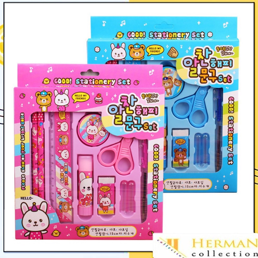 

10.10 Product HOT HC Paket Alat Tulis set 8in1 Stationery Set Study Set Anak Karakter Set Alat Tulis Anak TK