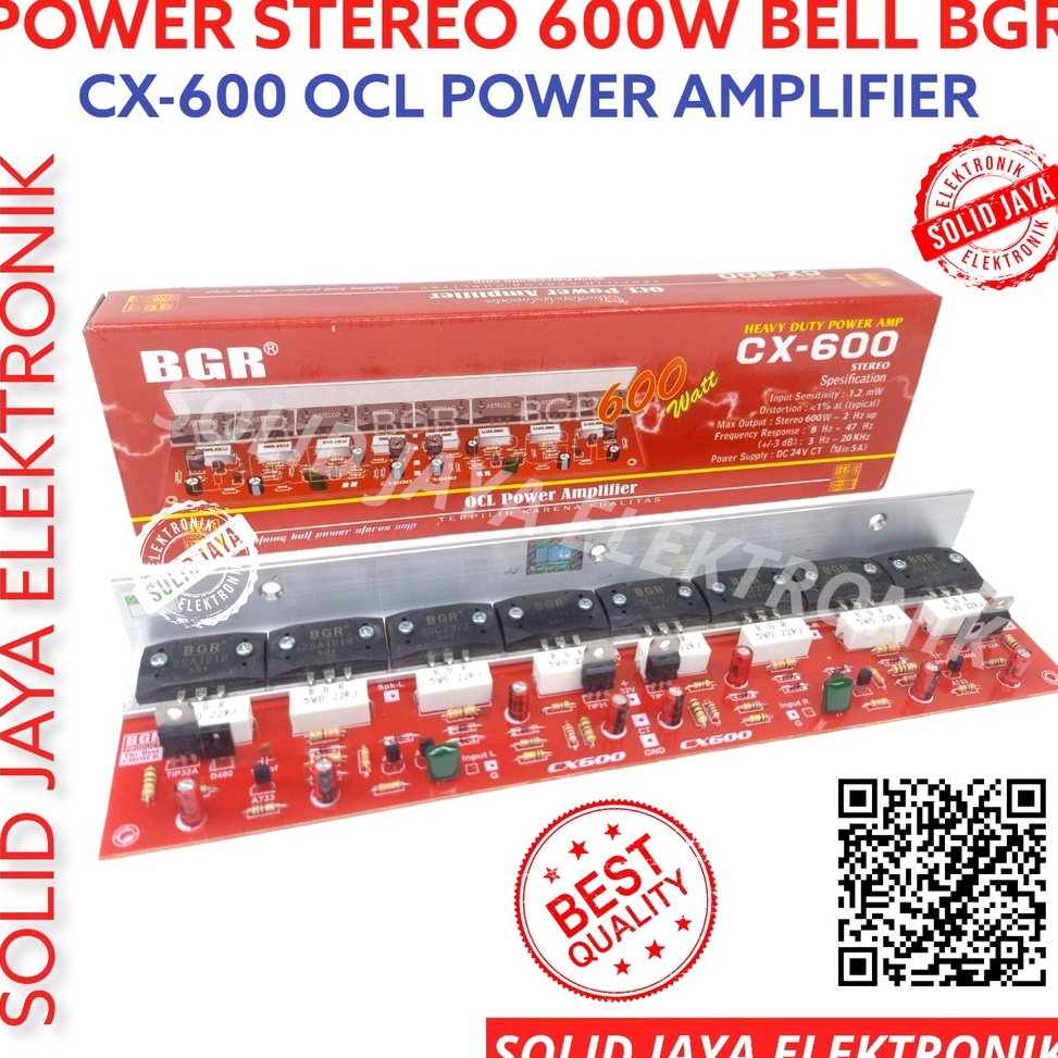 ➷VRS POWER STEREO 600W OCL CX600 AMPLIFIER AMPLI SOUND 600 WATT W OCL POWER AMPLIFIER SANKEN 2 CX 600 CX-600 BELL BGR ✻ (Laris)