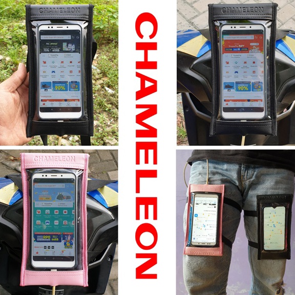Termurah.. Holder hp motor matic waterproof  Tas holder cover hp sepeda motor