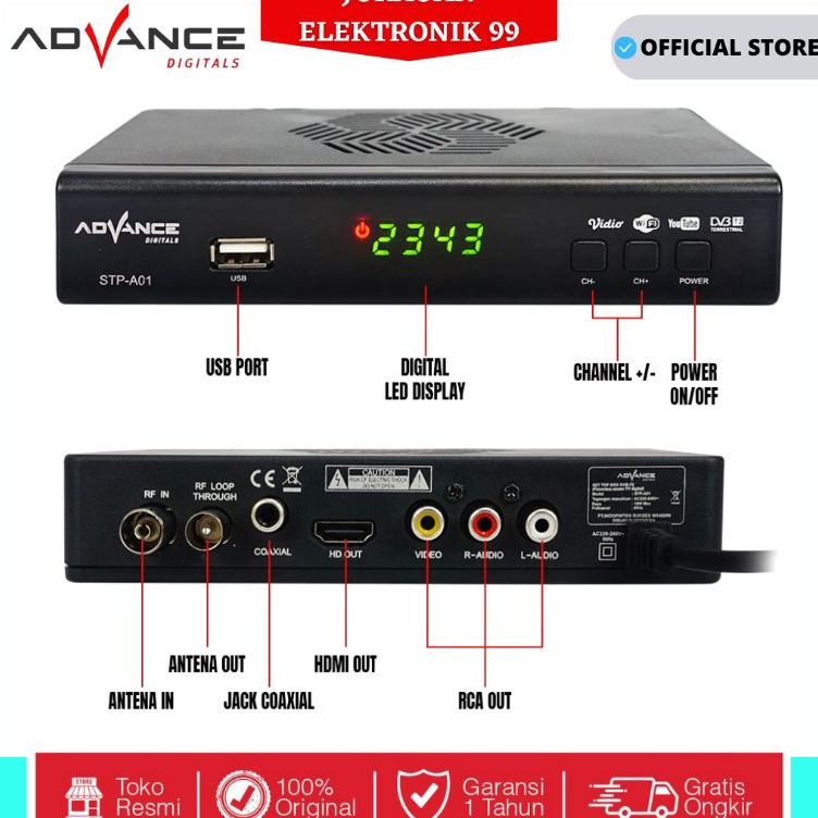 Murah Banget Set Top Box TV Digital Receiver Penerima Siaran Full HD/ STB Wifi Bisa Youtube DVB-T2 G