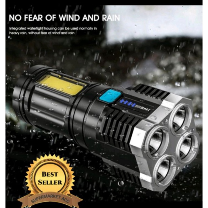 ￣ Senter LED 4 Mata 48 W 20 W / Senter LED Chargeable / Senter Cas LED s Produk Premium ▼.