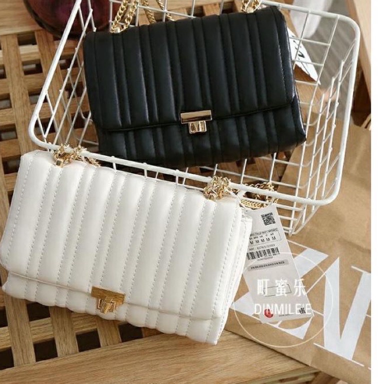 TERBAIK SALE 8.8 TAS WANITA Z278 ZARA4 QUILTED MIDI  CROSSBODY BAG PREMIUM IMPORT#10030